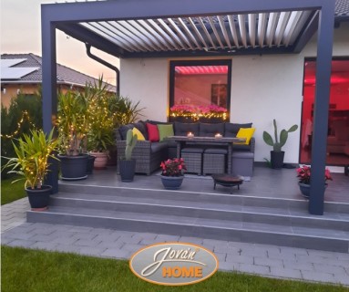 Lamellás pergola 2 színben