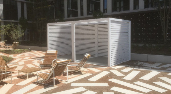 Moduláris pergola wpc padlóval